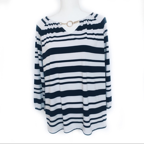Dana Bachman Hoop Embellished Stripe Tunic - Picture 1 of 8